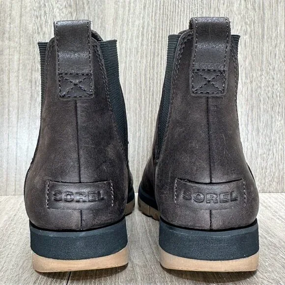 Sorel Boots Womens 7.5 Harlow Chelsea Ankle Waterproof Leather Brown NL3726-205 - Picture 4 of 12